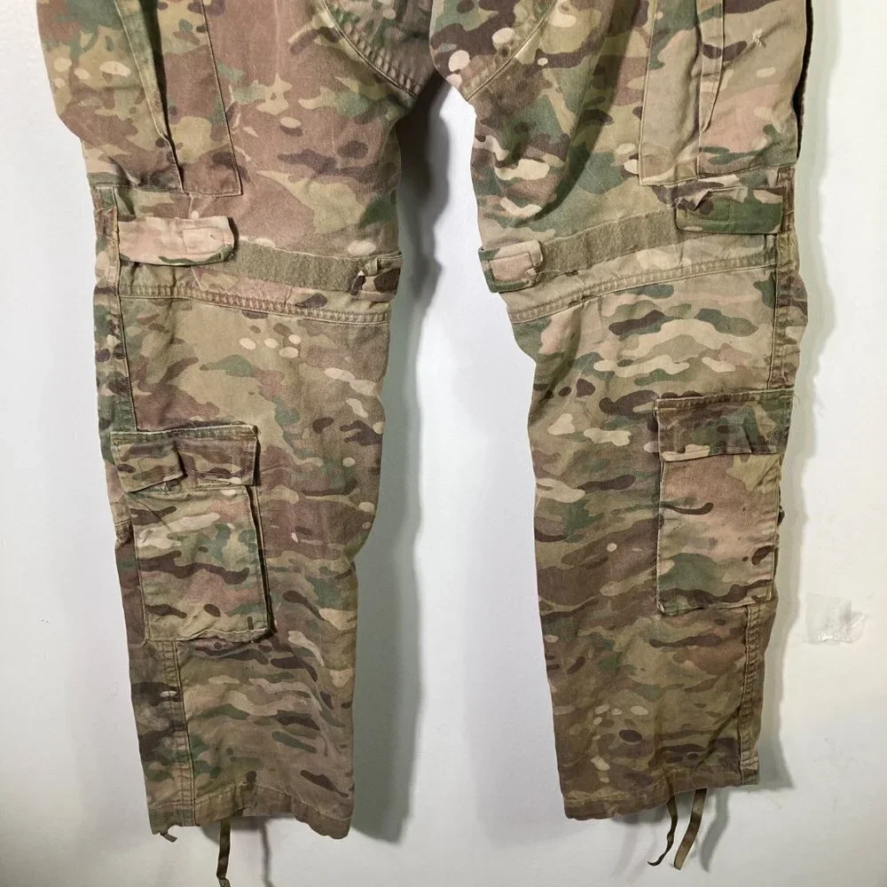 Mens Army Combat Camo FR Tactical Pants Cargo 30 x‎ 33 Flaw